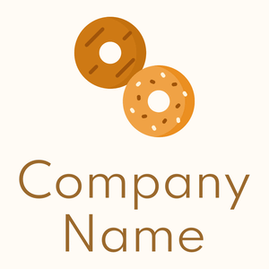 Sea Buckthorn Bagel on a Floral White background - Essen & Trinken