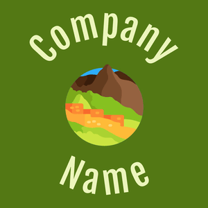 Machu picchu logo on a Olive Drab background - Reizen & Hotel