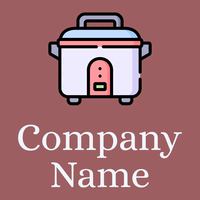 Rice cooker logo on a Dark Chestnut background - Alimentos & Bebidas