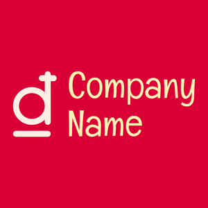 Dong logo on a Venetian Red background - Abstrait