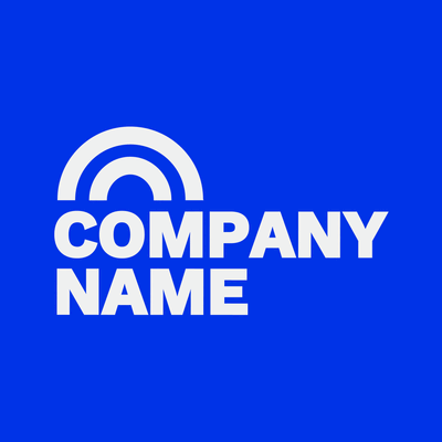 Logo semicírculo minimalista - Comunicaciones Logotipo