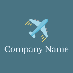 Airplane logo on a Bismark background - Viajes & Hoteles