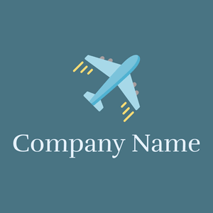 Airplane logo on a Bismark background - Voyage & Hotel