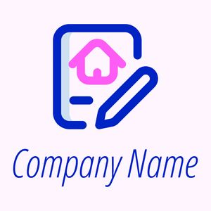 Contract logo on a Lavender Blush background - Bienes raices & Hipoteca