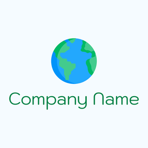 Earth logo on a Alice Blue background - Medio ambiente & Ecología