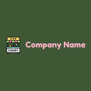 Candy shop logo on a green background - Abstrait