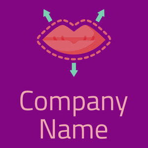 Lips logo on a Purple background - Mode & Schoonheid