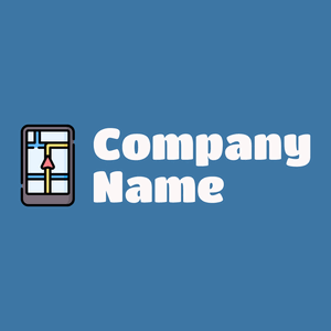 Navigation logo on a Steel Blue background - Domaine des communications