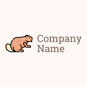 Dark Salmon Beaver on a Seashell background - Tiere & Haustiere