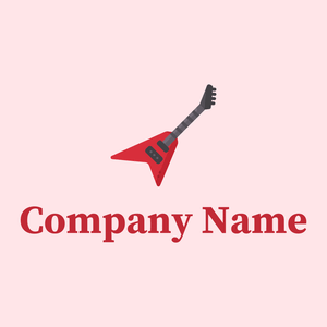 Electric guitar on a Misty Rose background - Divertissement & Arts