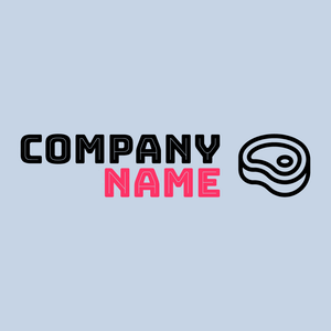 Meat logo on a Periwinkle background - Nourriture & Boisson