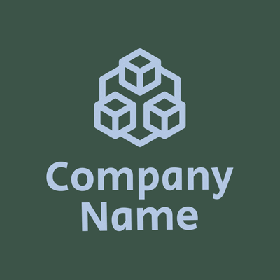 Logotipo empresarial con cubos morados - Empresa & Consultantes Logotipo