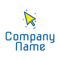 Logotipo cursor azul - Computadora Logotipo