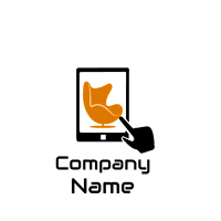 Elegir una silla en el logo del ipad - Tecnología Logotipo