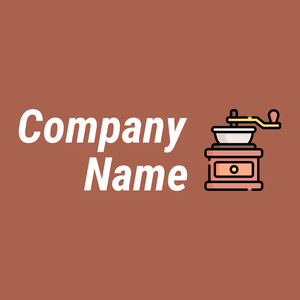 Coffee grinder logo on a Sante Fe background - Alimentos & Bebidas