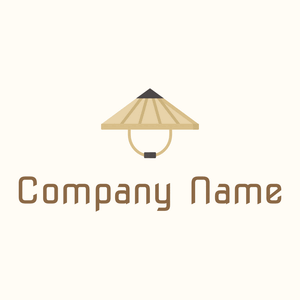 Bamboo hat logo on a Floral White background - Environnement & Écologie