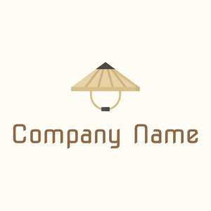 Bamboo hat logo on a Floral White background - Meio ambiente