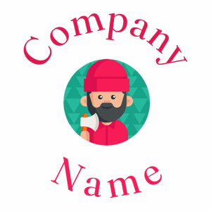 Lumberjack logo on a White background - Bouw & Gereedschap