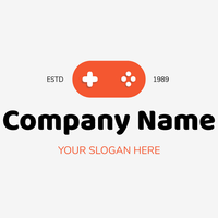 Orange video game logo - Technology
