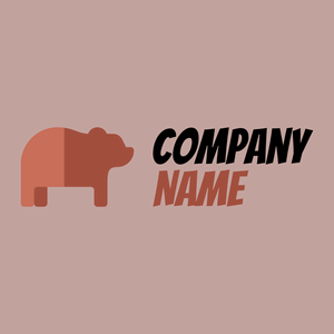 Bear logo on a Careys Pink background - Tiere & Haustiere