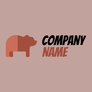 Bear logo on a Careys Pink background - Dieren/huisdieren