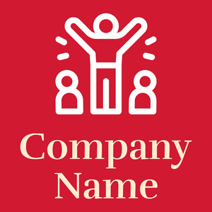 Famous logo on a Fire Engine Red background - Abstracto