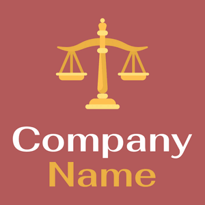 Justice logo on a Blush background - Negócios & Consultoria