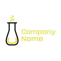 Logotipo de química amarilla - Medical & Farmacia Logotipo