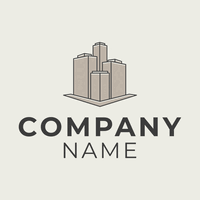 Logo de edificios tridimensionales - Empresa & Consultantes Logotipo