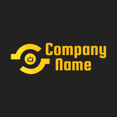 Logo de comunicación amarillo abstracto - Internet Logotipo
