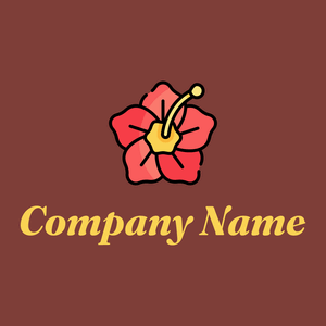 Hibiscus logo on a Red Robin background - Floral