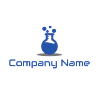 Logotipo de olla química azul - Medical & Farmacia Logotipo