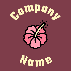 Hibiscus logo on a Camelot background - Floral