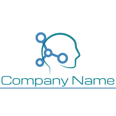 Kopf-Logo mit Verbindungspunkten - Handel & Beratung
