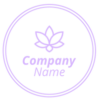 lila flower and circle logo - Spa & Estética