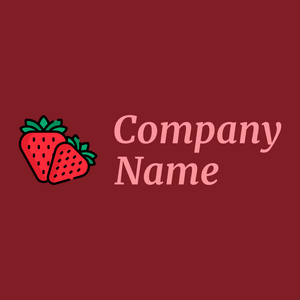 Strawberry on a Mandarian Orange background - Food & Drink