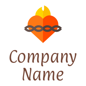 Sacred heart logo on a White background - Religion et spiritualité