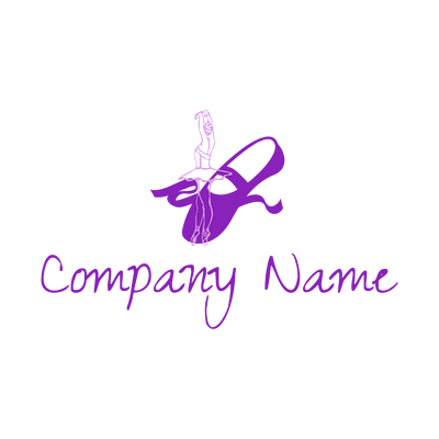 Logo bailarina violeta - Arte & Entretenimiento Logotipo