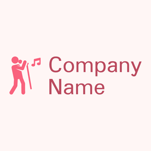 Singing man logo on a Snow background - Arte & Entretenimiento