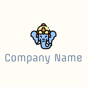 Ganesha on a Floral White background - Animales & Animales de compañía