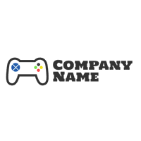 Logo con gamepad en diferentes colores - Computadora Logotipo