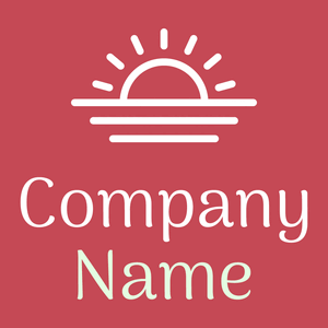 Sunrise logo on a Fuzzy Wuzzy Brown background - Abstrait