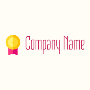 Medal logo on a Floral White background - Deportes