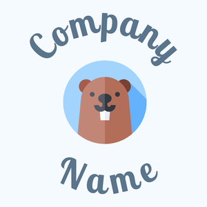 Columbia Blue Beaver on a Alice Blue background - Tiere & Haustiere