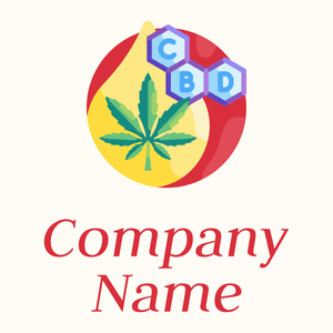 Cbd oil logo on a Floral White background - Médicale & Pharmaceutique