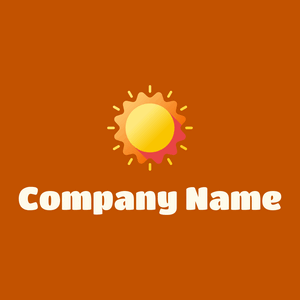 Bright Sun logo on a Tenne (Tawny) background - Abstracto