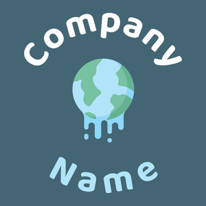 Global warming logo on a Bismark background - Abstrato