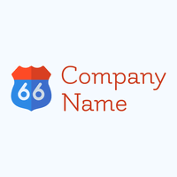 Route 66 logo on a Alice Blue background - Automobile & Véhicule