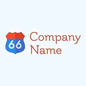 Route 66 logo on a Alice Blue background - Automobile & Véhicule