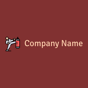 Martial arts logo on a Tall Poppy background - Sport